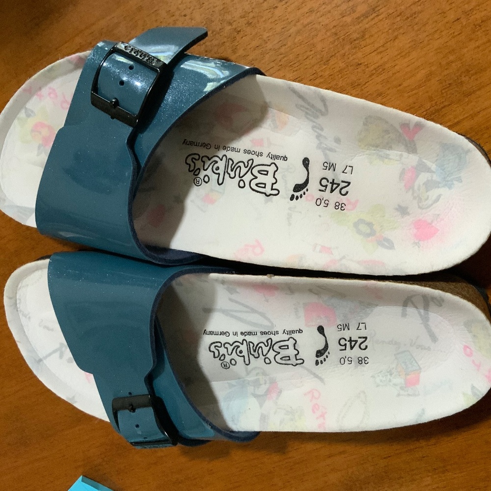 Birkie’s. New  Birkenstock sporty sandals made in Germany . Size38.  blue